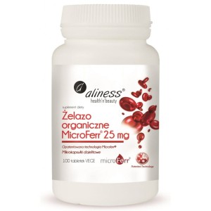 Aliness Żelazo organiczne MicroFerr 25 mg  100 tabl.