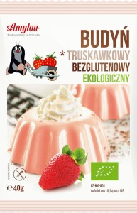 AMYLON Budyń truskawkowy bezglutenowy BIO 40g