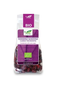 BIO PLANET Żurawina słodzona cukrem trzcinowym BIO 100g