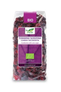 BIO PLANET Żurawina słodzona cukrem trzcinowym BIO 400g