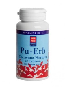 PU-ERH czerwona herbata z chromem 100kaps. GINSENG POLAND