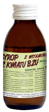 Syrop z kwiatu bzu z wit C 100ml HERBAPOL KRAKÓW