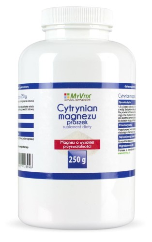 MyVita Magnez w proszku 250g - Cytrynian Magnezu