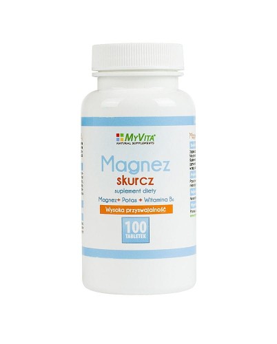 MyVita Magnez Skurcz 100tabl. - Magnez + Potas + Witamina B6