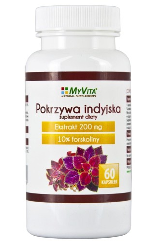 MyVita Pokrzywa indyjska 200mg, 60kaps. (forskolina 10%)