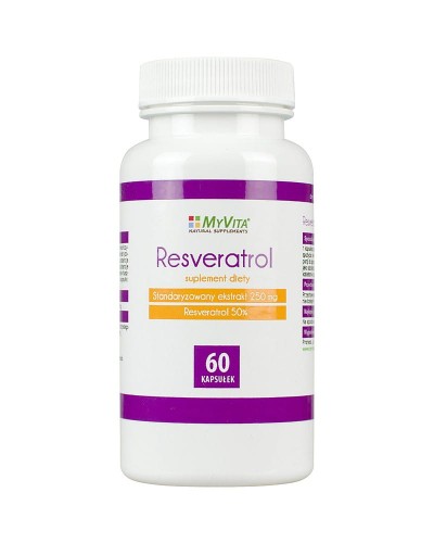 MyVita Resveratrol 250mg, 60kaps.