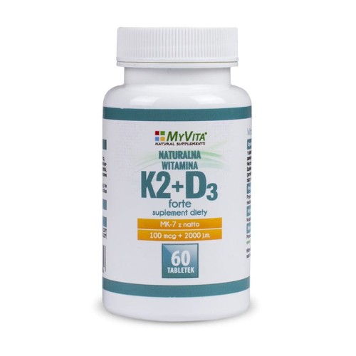 MyVita Witamina K2 100mcg + D3 2000 IU, 60tabl.