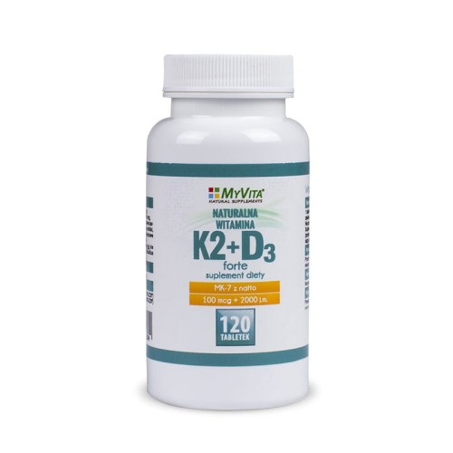 MyVita Witamina K2 100mcg + D3 2000 IU, 120tabl.