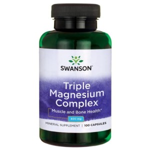 SWANSON Triple Magnesium Complex 400mg, 100kaps.