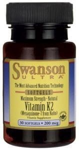 SWANSON Witamina K2 naturalna 200mcg, 30sgels.