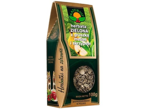 NATURA-WITA herbata zielona z gruszką, melisą i skrzypem 100g PUDEŁKO
