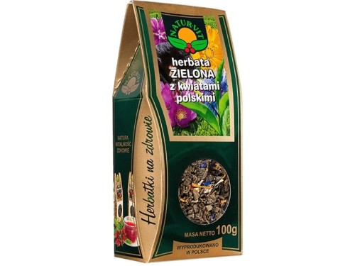 NATURA-WITA herbata zielona + kwiaty polskie 100g PUDEŁKO