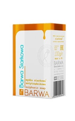 Mydło SIARKOWE w kostce "Barwa Siarkowa" 100g BARWA