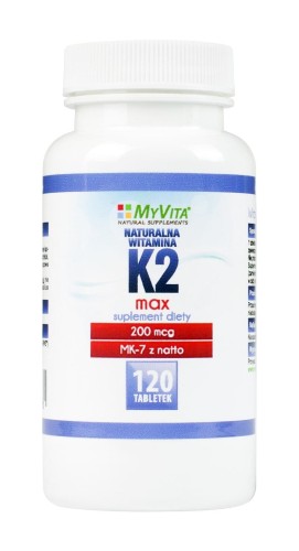 MyVita Witamina K2 MK-7 MAX 200mcg, 120tabl.