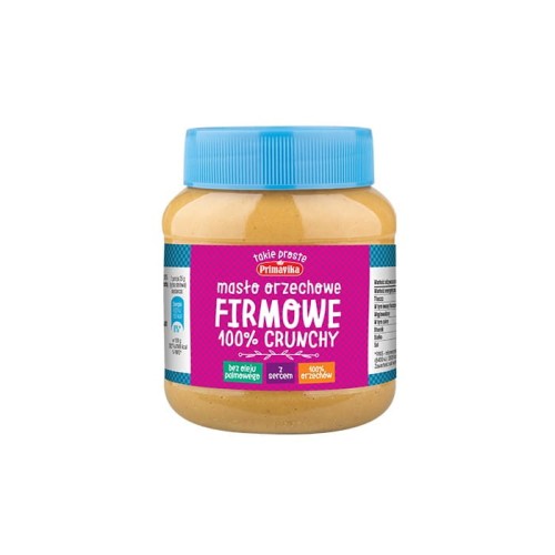 PRIMAVIKA Masło orzechowe Firmowe 100% CRUNCHY 350g