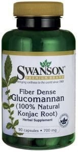 SWANSON Glukomannan 665mg, 90kaps.