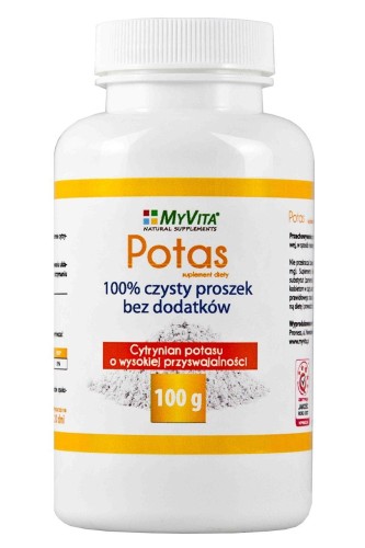 MyVita Potas w proszku 100g - Cytrynian potasu