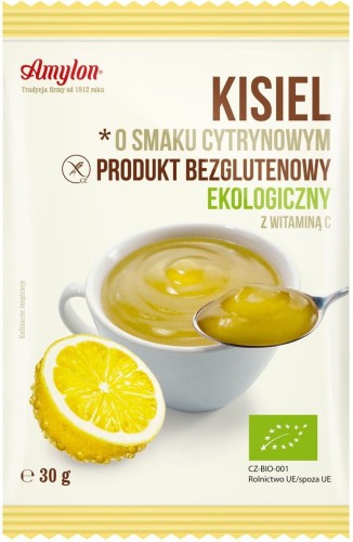 AMYLON Kisiel o smaku cytrynowym bezglutenowy BIO 30g