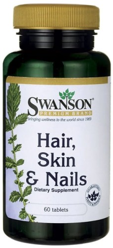 SWANSON Hair, Skin & Nails 60tabl. - Włosy, skóra, paznokcie