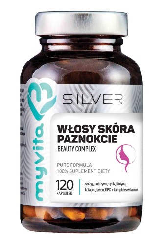 SILVER Włosy, skóra, paznokcie - Beauty Complex 120kaps. MyVita