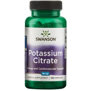 SWANSON Potassium Citrate 99mg, 120kaps. - Cytrynian potasu