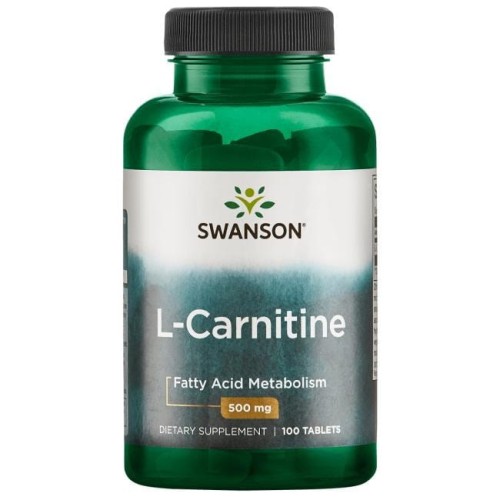 SWANSON L-Carnitine 500mg, 100kaps. - L-Karnityna