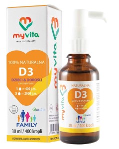 MyVita Witamina D3 Family Dzieci & Dorośli - krople 30ml