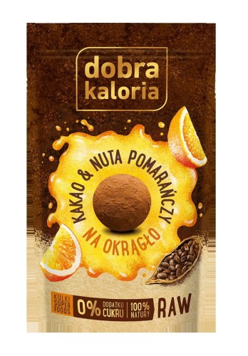 Kulki mocy - Kakao & Nuta pomarańczy 65g DOBRA KALORIA - KUBARA