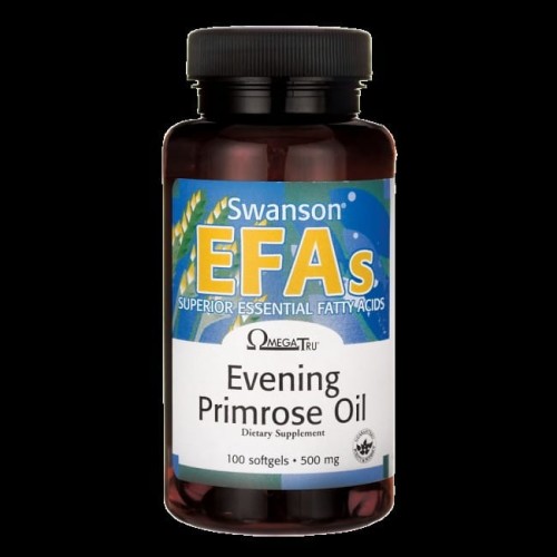 SWANSON Evening Primrose Oil 500mg, 100sgels.  - Olej z wiesiołka