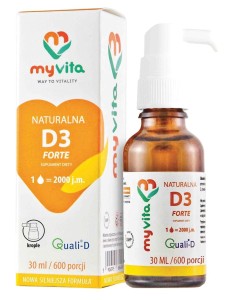 MyVita Witamina D3 2000 j.m. FORTE - krople 30ml (600 porcji)