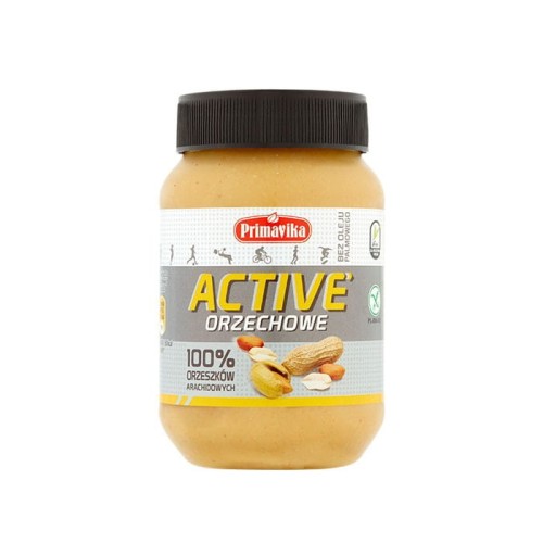 PRIMAVIKA Masło orzechowe Active 100% orzeszków arachidowych 470g