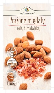 PIĘĆ PRZEMIAN Migdały prażone z solą kłodawską 100g