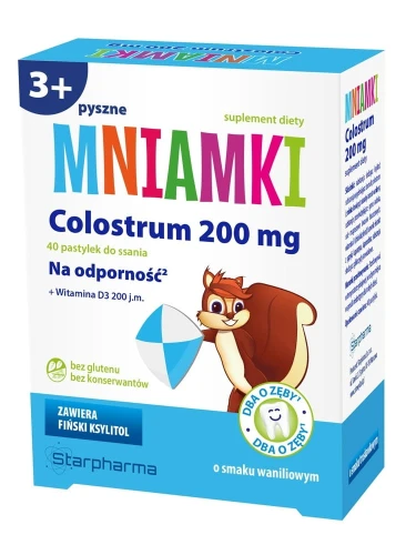 Mniamki Colostrum na odporność 40 pastylek do ssania o smaku waniliowym STARPHARMA