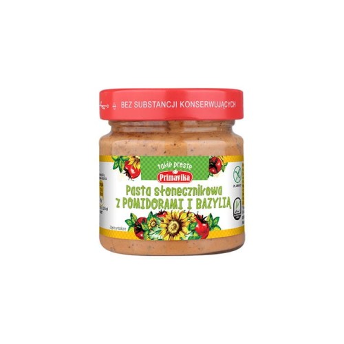 PRIMAVIKA Pasta słonecznikowa z pomidorami i bazylią 160g