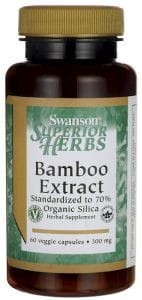SWANSON Bamboo ekstrakt 300mg, 60kaps. (210mg krzemionki) - Bambus