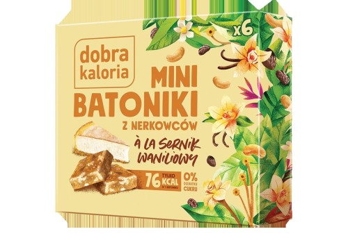 Mini batoniki z nerkowców a'la sernik waniliowy (6x17g) DOBRA KALORIA - KUBARA