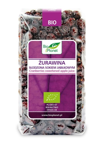 BIO PLANET Żurawina słodzona sokiem jabłkowym BIO 400g