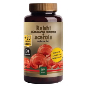 Reishi + acerola 90 kaps. + 20 kaps. gratis GINSENG POLAND