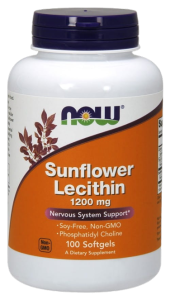 NOW FOODS Sunflower Lecithin 1200mg, 100kaps. - lecytyna słonecznikowa