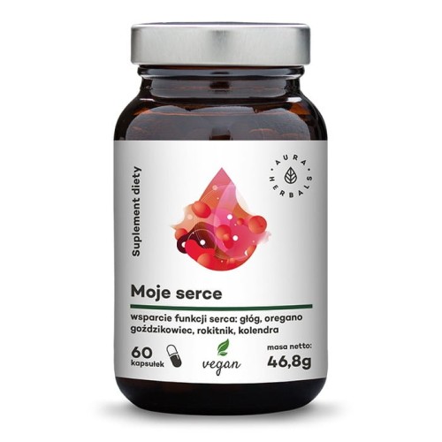 AURA HERBALS Moje serce - wsparcie funkcji serca 60 veg. kaps.