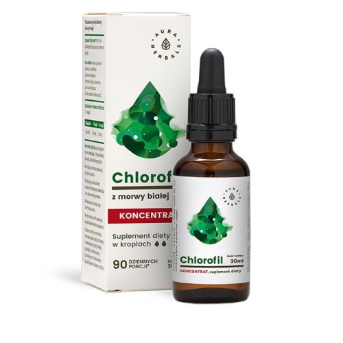 AURA HERBALS Chlorofil z morwy bialej - koncentrat 30ml