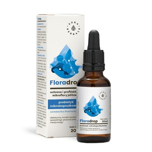 AURA HERBALS Floradrop - probiotyk mikrokapsułkowany Lactobacillus Rhamnosus GG - krople 20ml