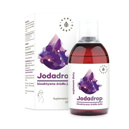 AURA HERBALS JodaDrop w płynie 250ml - bioaktywne źródło jodu