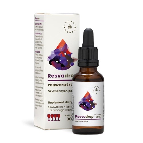 AURA HERBALS ResvaDrop 2,5% - resweratrol - krople 30ml