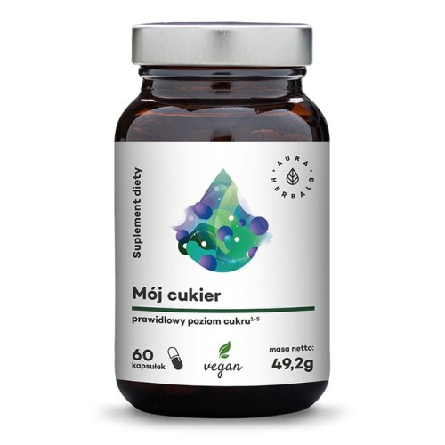 AURA HERBALS Mój cukier - prawidłowy poziom cukru 60 veg. kaps.