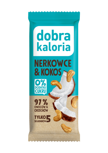 DOBRA KALORIA Baton Nerkowce & kokos 35g  KUBARA
