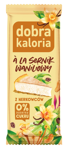 DOBRA KALORIA Baton z nerkowców a'la sernik waniliowy 35g KUBARA