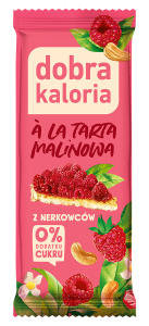 DOBRA KALORIA Baton z nerkowców a'la tarta malinowa 35g KUBARA
