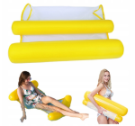 Hamak wodny materac dmuchany do pływania żółty