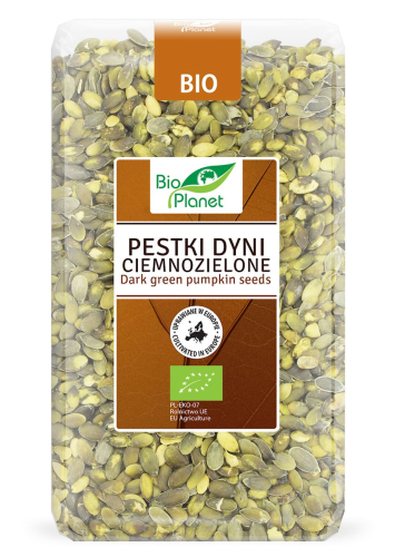 BIO PLANET Pestki dyni ciemnozielone BIO 1kg (Uprawiane w Europie)